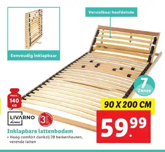 Lidl Inklapbare lattenbodem 90 x 200 cm aanbieding