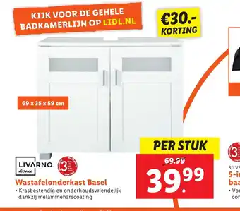 Lidl Wastafelonderkast Basel per stuk aanbieding