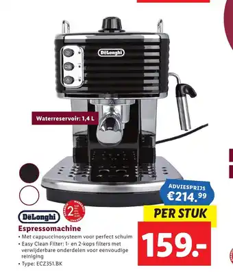 Lidl Espressomachine per stuk aanbieding