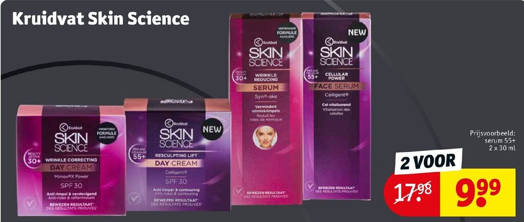 Kruidvat skin science aanbieding bij Kruidvat