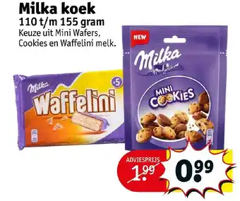 Kruidvat Milka koek 110g aanbieding