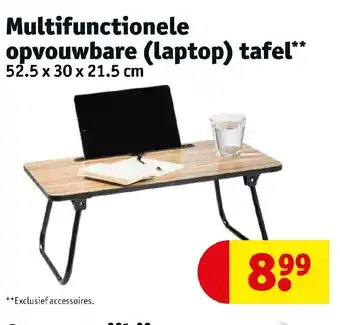 Kruidvat Multifunctionele opvouwbare (laptop) tafel 52.5 x 30 x 21.5cm aanbieding