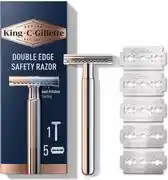 Bol.com King C. Gillette Double Edge Safety Razor - 5 Scheermesjes aanbieding