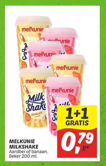 Dekamarkt Melkunie Milkshake beker 200 ml aanbieding