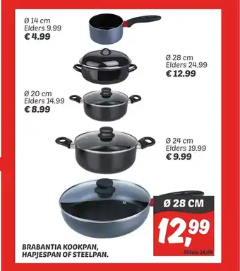 Dekamarkt Brabantia Kookpan Hapjespan of Steelpan 28 cm aanbieding