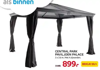 Praxis Central park paviljoen palace aanbieding