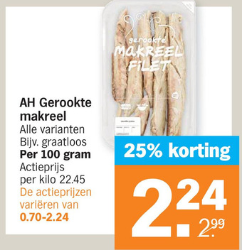 Albert Heijn AH Gerookte makreel aanbieding