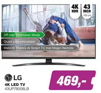 EP LG 4K LED TV | 43UP78006LB aanbieding