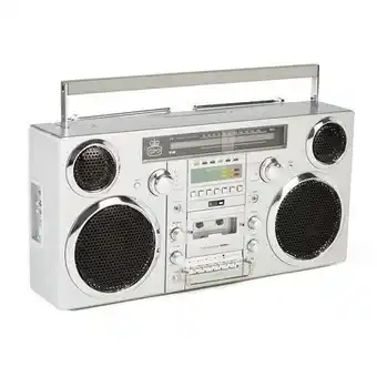 V&D GPO Brooklyn Ghettoblaster Bluetooth Boombox Zilver kopen? aanbieding