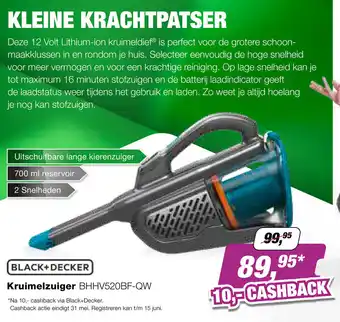 EP Black+Decker Kruimelzuiger | BHHV520BF-QW aanbieding