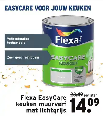 GAMMA Flexa Easycare Keuken muurverf mat lichtgrijs 1L1L aanbieding