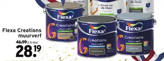 GAMMA Flexa Creations muurverf 2.5L aanbieding