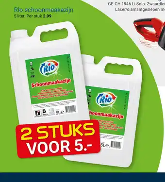 Kluswijs Rio schoonmaakazijn 5 liter 2 stuks aanbieding