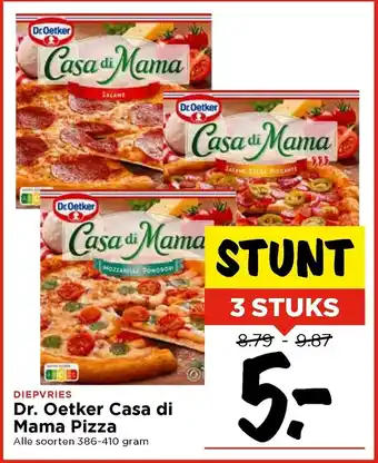 Vomar Voordeelmarkt Dr. oetker casa di mama pizza 386-410g aanbieding