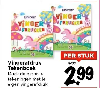 Vomar Voordeelmarkt Vingerafdruk tekenboek aanbieding