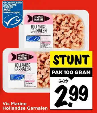 Vomar Voordeelmarkt Vis marine hollandse garnalen 100g aanbieding