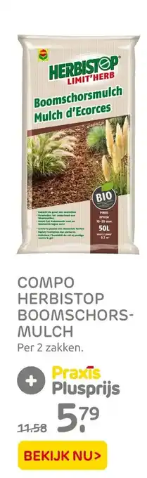 Praxis Compo herbistop boomschors-mulch aanbieding