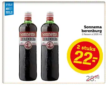 Coop Sonnema berenburg 1000 ml aanbieding