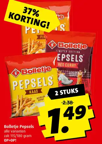 Boni Bolletje Pepsels 115/180 gram aanbieding