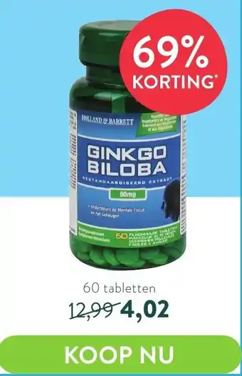 Holland & Barrett Ginkgo Biloba aanbieding