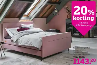 Leen Bakker Boxspring UMIX 140x200cm aanbieding