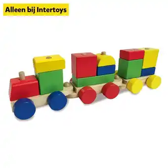 Intertoys Woodlets houten trein aanbieding