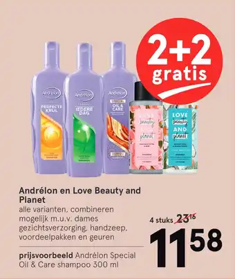 Etos Andrélon en Love Beauty and Planet aanbieding