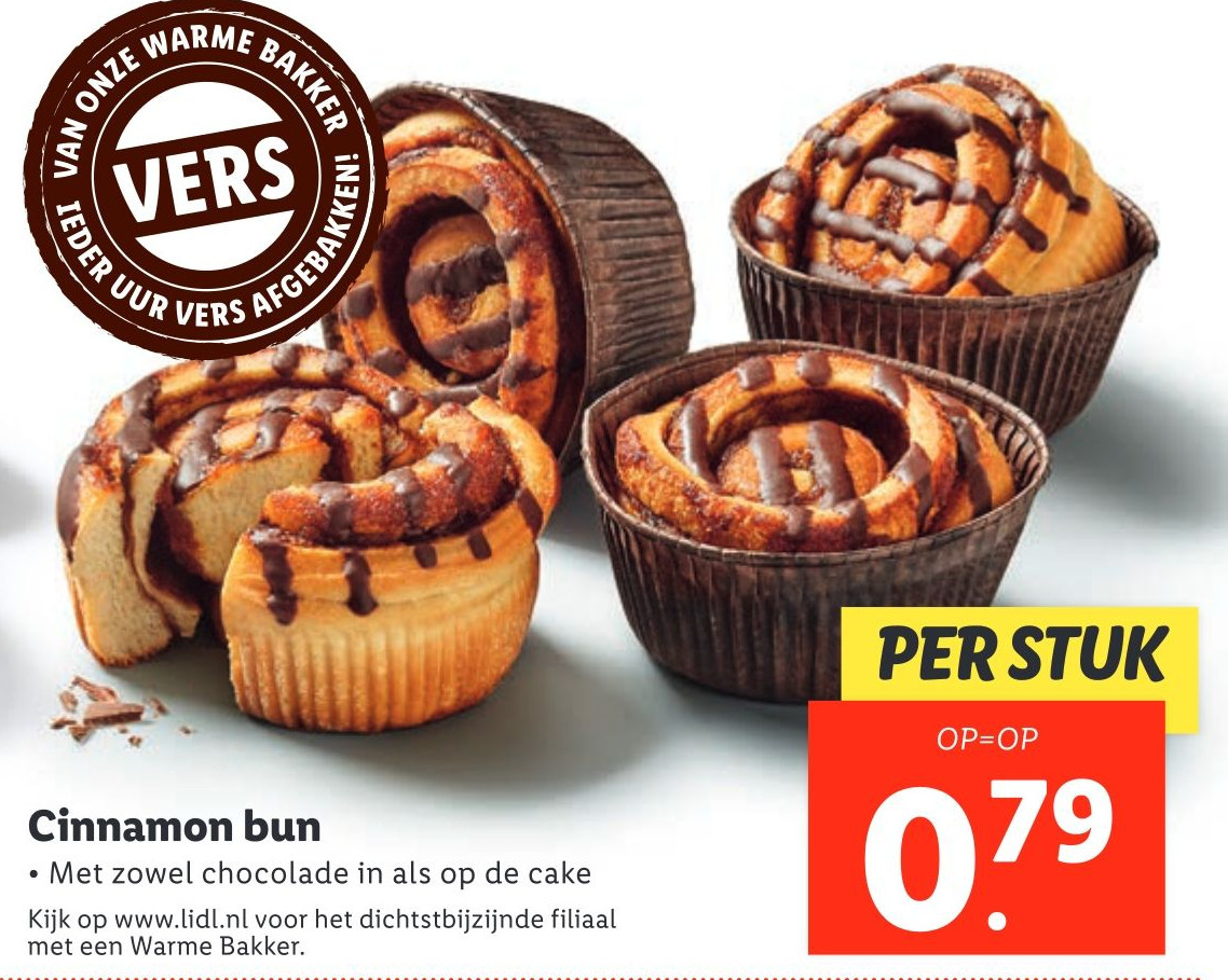 Cinnamon bun aanbieding bij Lidl