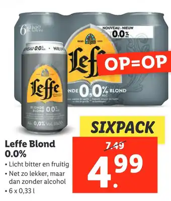 Lidl Leffe Blond 0.0% aanbieding