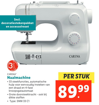 Lidl Carina Naaimachine aanbieding