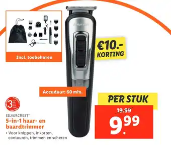 Lidl Silvercrest 5-In-1 Haar- En Baardtrimmer aanbieding