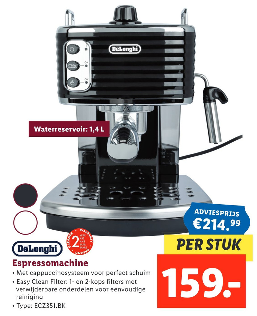 DeLonghi Espressomachine aanbieding bij Lidl