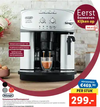 Lidl DeLonghi Volautomaat koffiezetapparaat aanbieding