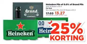 PLUS Heineken Pils of 0.0% of Brand Pils aanbieding