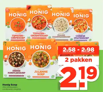 PLUS Honig Soep aanbieding