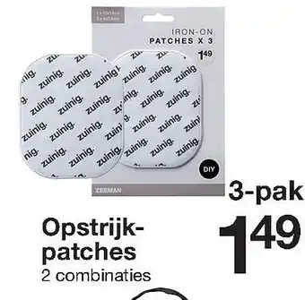 Zeeman Opstrijk- patches aanbieding