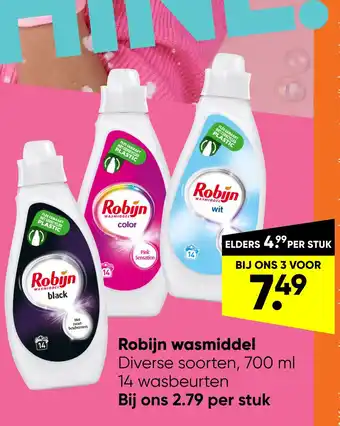 Big Bazar Robijn wasmiddel aanbieding