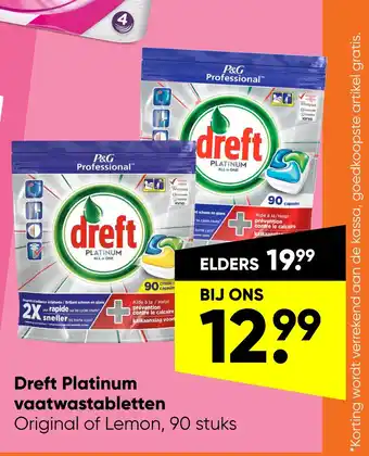 Big Bazar Dreft Platinum vaatwastabletten aanbieding