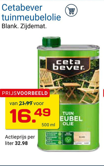 Kluswijs Cetabever tuinmeubelolie aanbieding