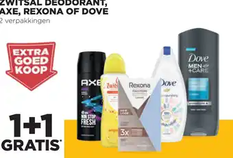 Jumbo Zwitsal deodorant, axe, dove, rexona of dove aanbieding