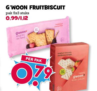 Boon`s Markt G'woon Fruitbiscuit aanbieding