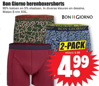 Dirk Bon Giorno herenboxershorts aanbieding