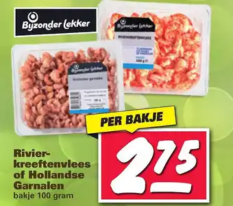 Nettorama Rivier- kreeftenvlees of Hollandse Garnalen aanbieding