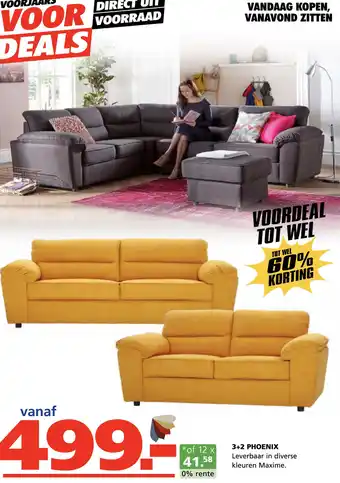Seats and Sofas 3+2 PHOENIX aanbieding