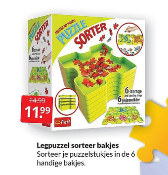 Boekenvoordeel Legpuzzel sorteer bakjes aanbieding
