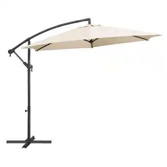 Leen Bakker Le Sud zweefparasol Brava - ecru - Ø300 cm aanbieding