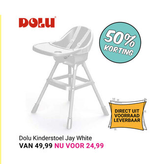 Van Asten BabySuperstore Dolu Kinderstoel Jay White aanbieding