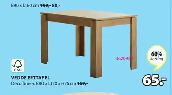 Jysk Vedde eettafel aanbieding