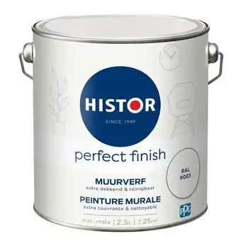 GAMMA Histor Perfect Finish muurverf mat Ral 9003 25 liter aanbieding