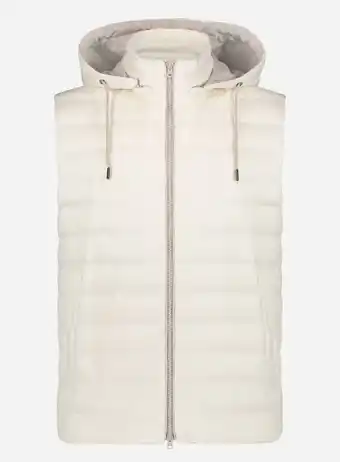 Oger Herno Waterafstotend cashmere-zijde bodywarmer Wit aanbieding